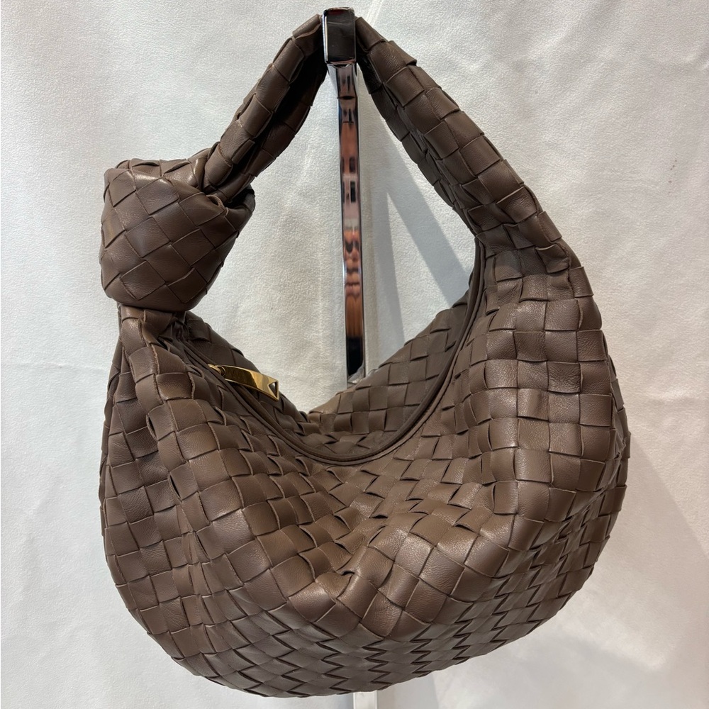 Bottega Veneta Brown Intrecciato Woven Leather Hobo Bag